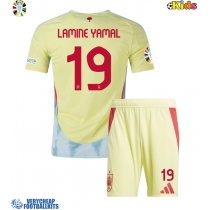 Spain Lamine Yamal #19 Replica Away Minikit Euro 2024 Short Sleeve (+ pants)